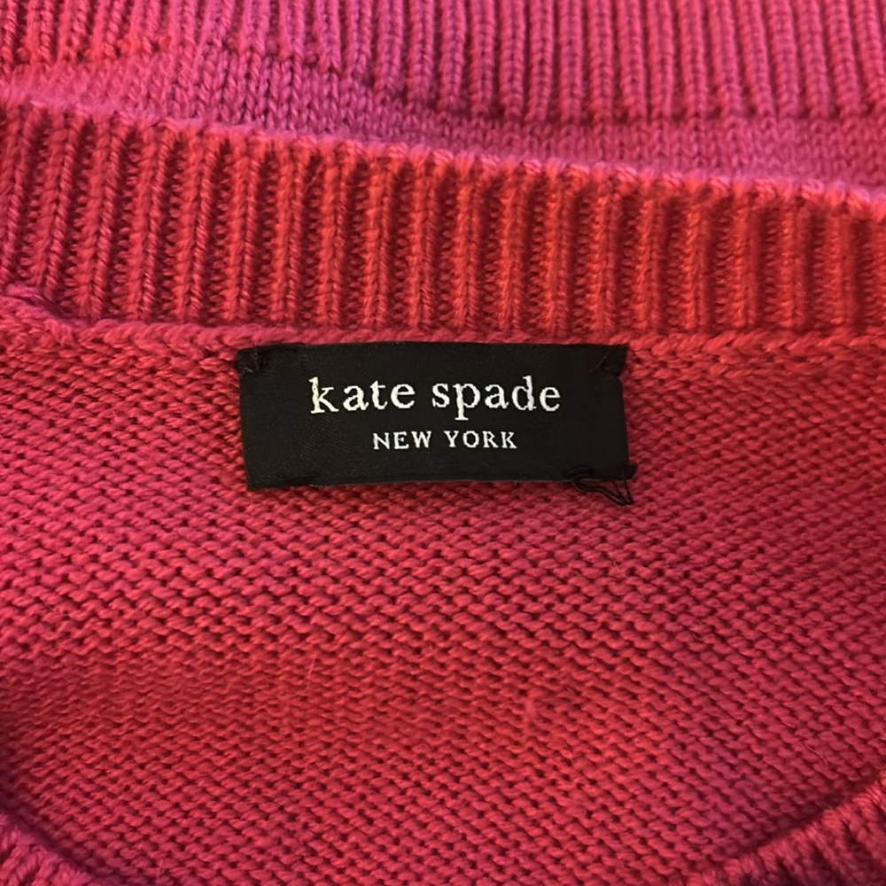 Kate Spade Embellished Bow Sweater Sz. Lg EUC - Picture 10 of 12